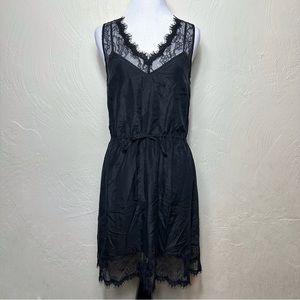 A/X Armani Exchange Black Silk & Lace Slip Dress 0 NWT!